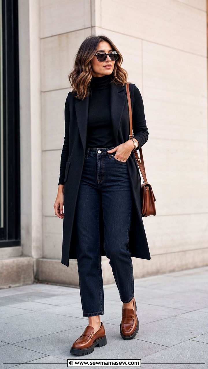Spring Mom Jeans Outfit with Leather Loafers - 25 spring mom jeans outfit ideas