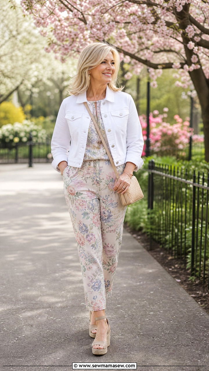 Spring matching set for women over 50 - 30 Matching set outfit ideas for women over 50