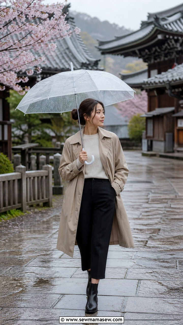 Spring rain outfit Kyoto - 40 What to wear in Kyoto