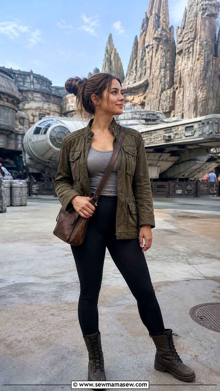 Star Wars Galaxy Edge Outfit With Leggings - 40 Disney World outfit ideas