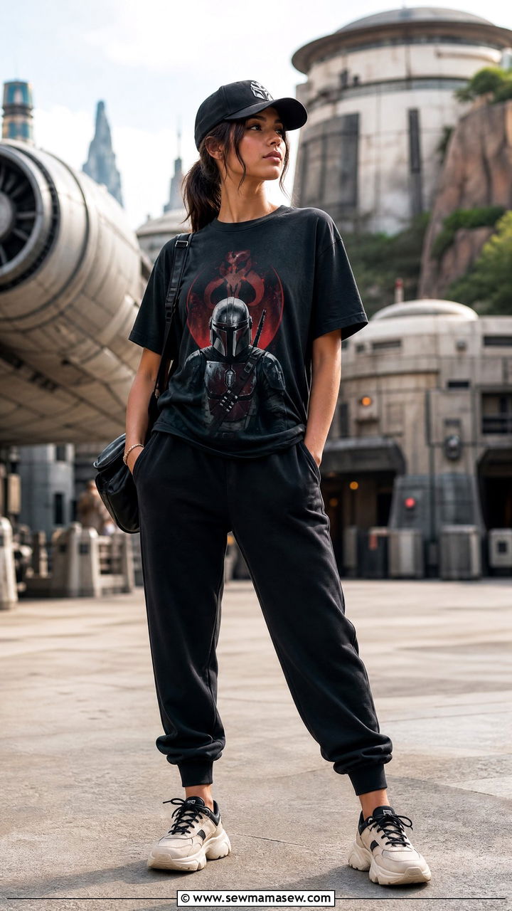 Star Wars Graphic Tee and Joggers Disney World Spring Outfit - 30 Disney World outfit ideas spring