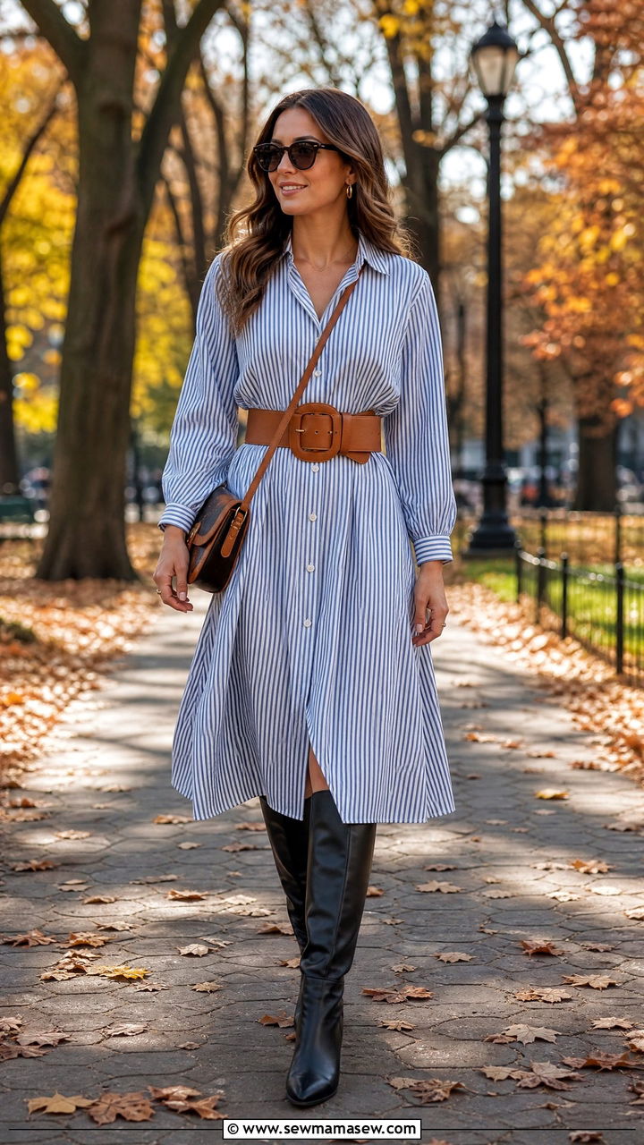 Statement Belt Shirt Dress Outfit - 25 How to style a statement belt