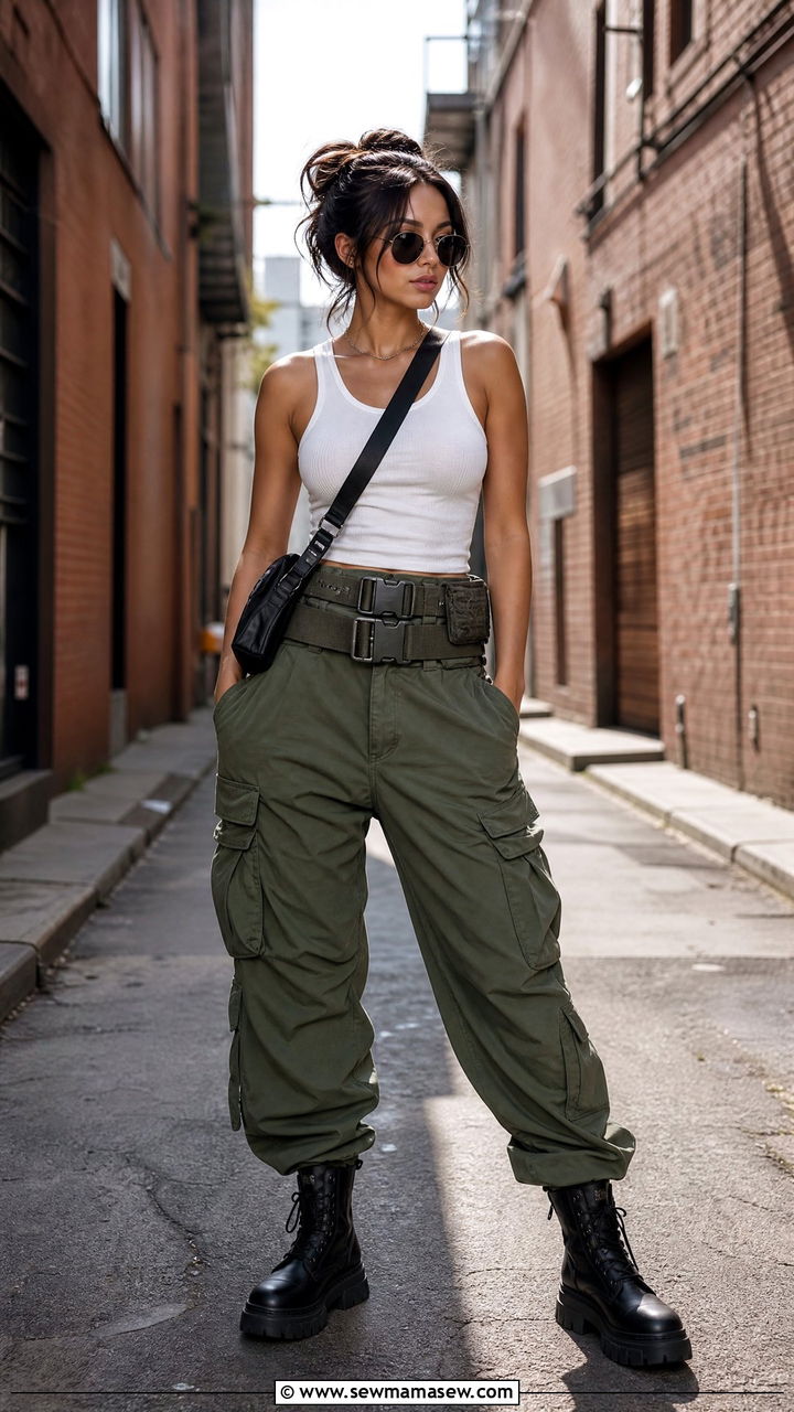 Statement Belt With Cargo Pants Outfit - 25 How to style a statement belt