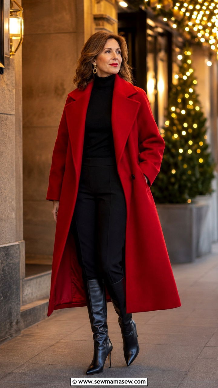 Statement Coat Birthday Outfit - 25 Birthday outfits for women over 40