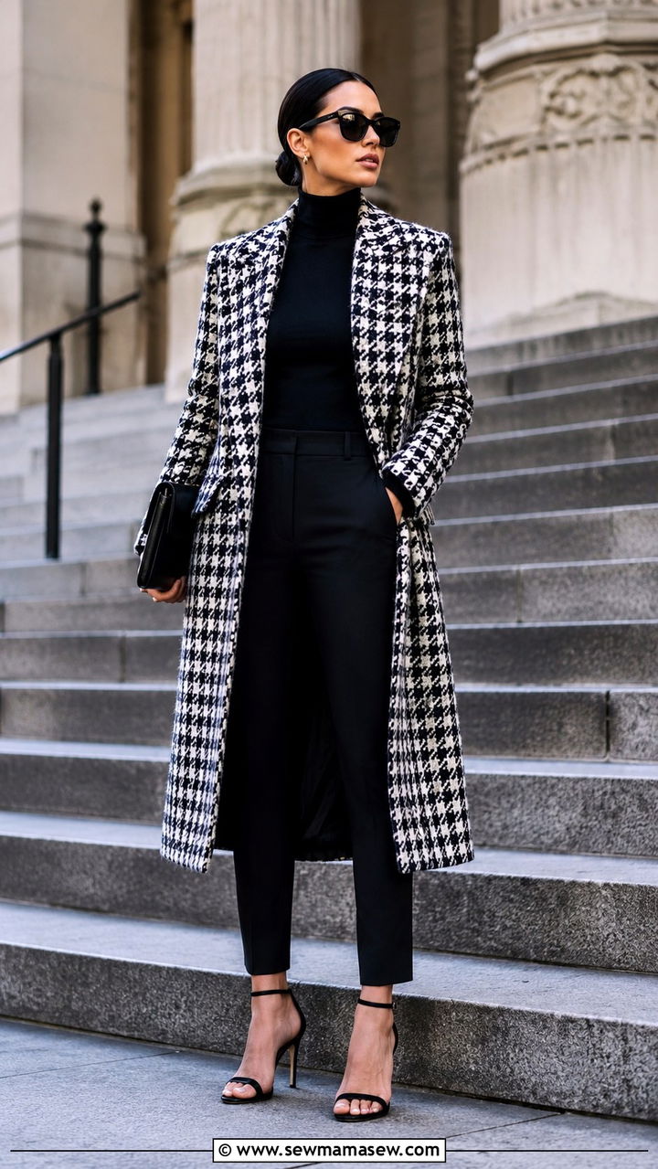 Statement Coat and Heels Solo Photoshoot Outfit - 30 Solo photoshoot outfit ideas