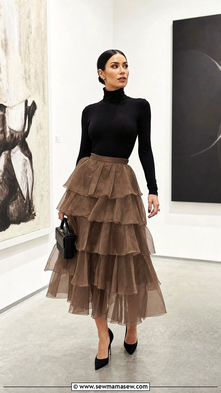 Statement Skirt with Glove Pumps Outfit - 25 spring outfits 2026 women trends