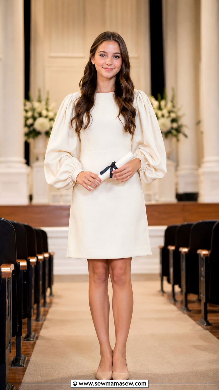 Statement Sleeve Dress for Graduation - 30 High school graduation outfits