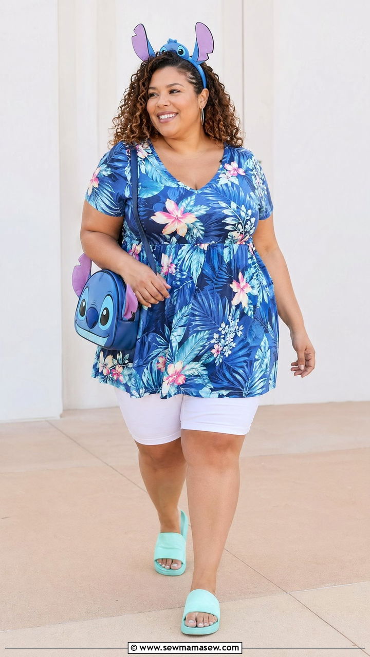 Stitch Tropical Print Outfit - 35 Disney outfit ideas plus size