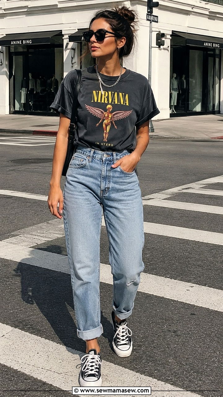Stonewashed Jeans With Chunky Knit And Ankle Boots - 30 Stonewashed jeans outfit ideas