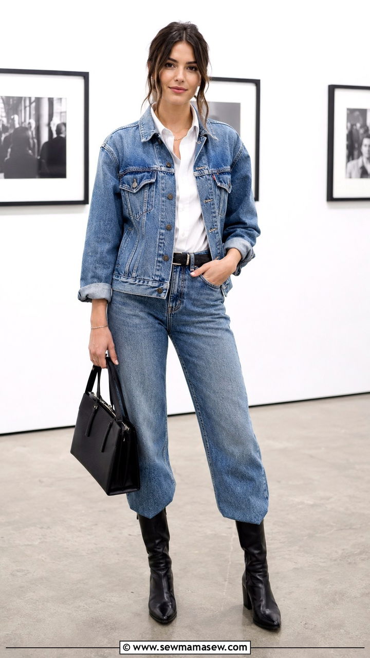 Stonewashed Jeans With Matching Denim Vest Or Jacket - 30 Stonewashed jeans outfit ideas