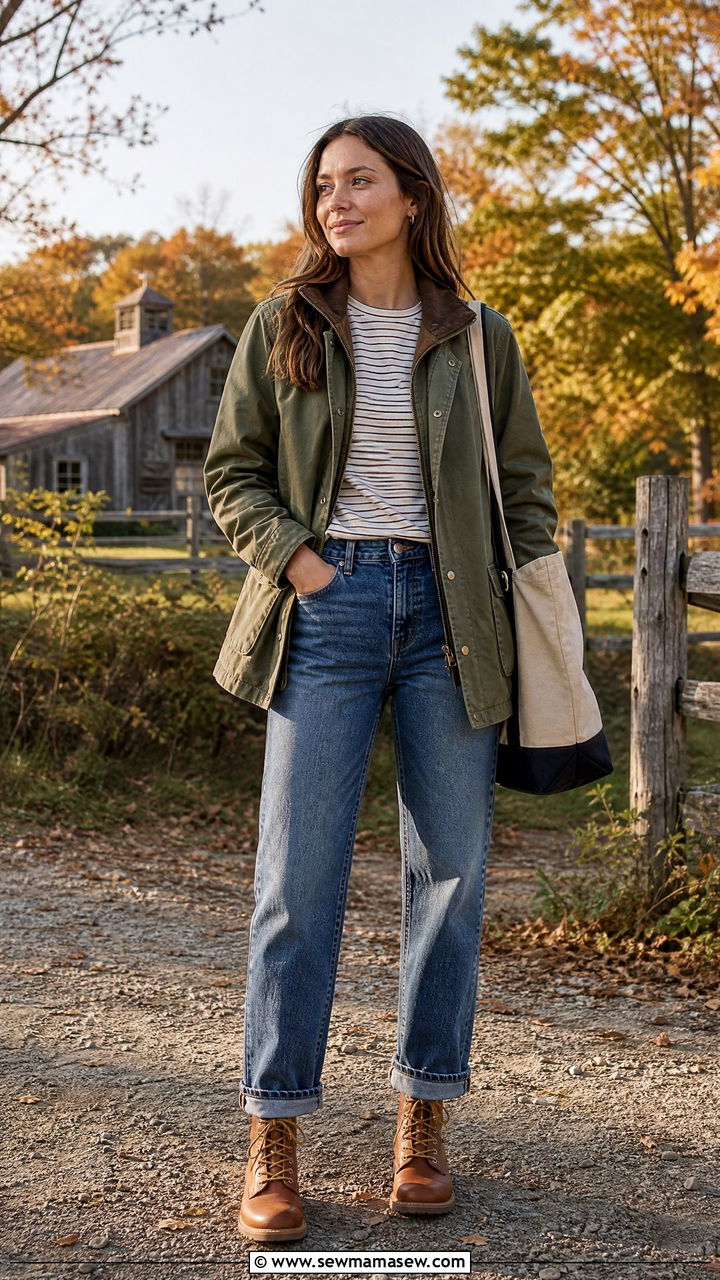 Straight Leg Jeans with Utility Jacket and Work Boots - 35 How to style straight leg jeans