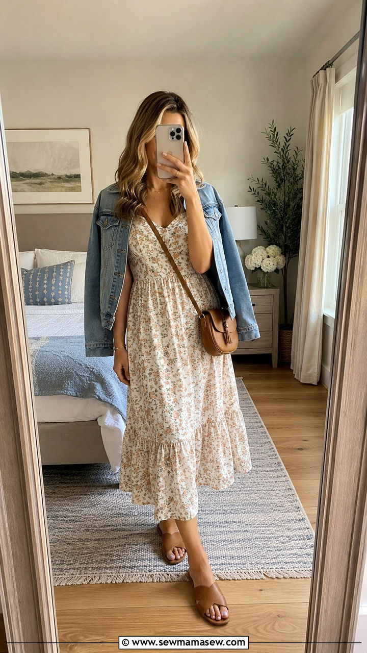 Straight leg jeans and slide sandals spring outfit - 20 spring outfits with slide sandals