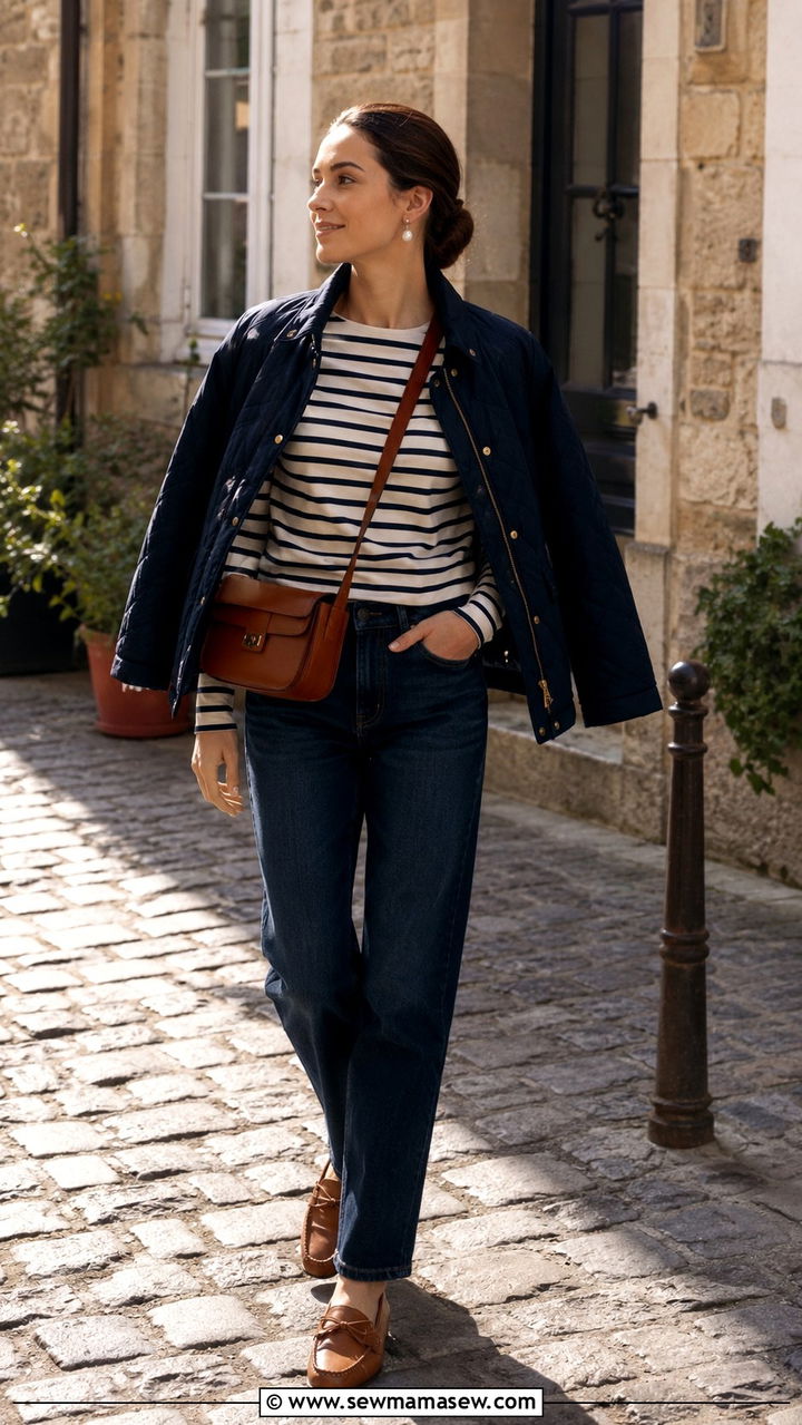 Stripe Shirt And Pearl Earrings Old Money Look - 25 Old money outfit ideas with pearls