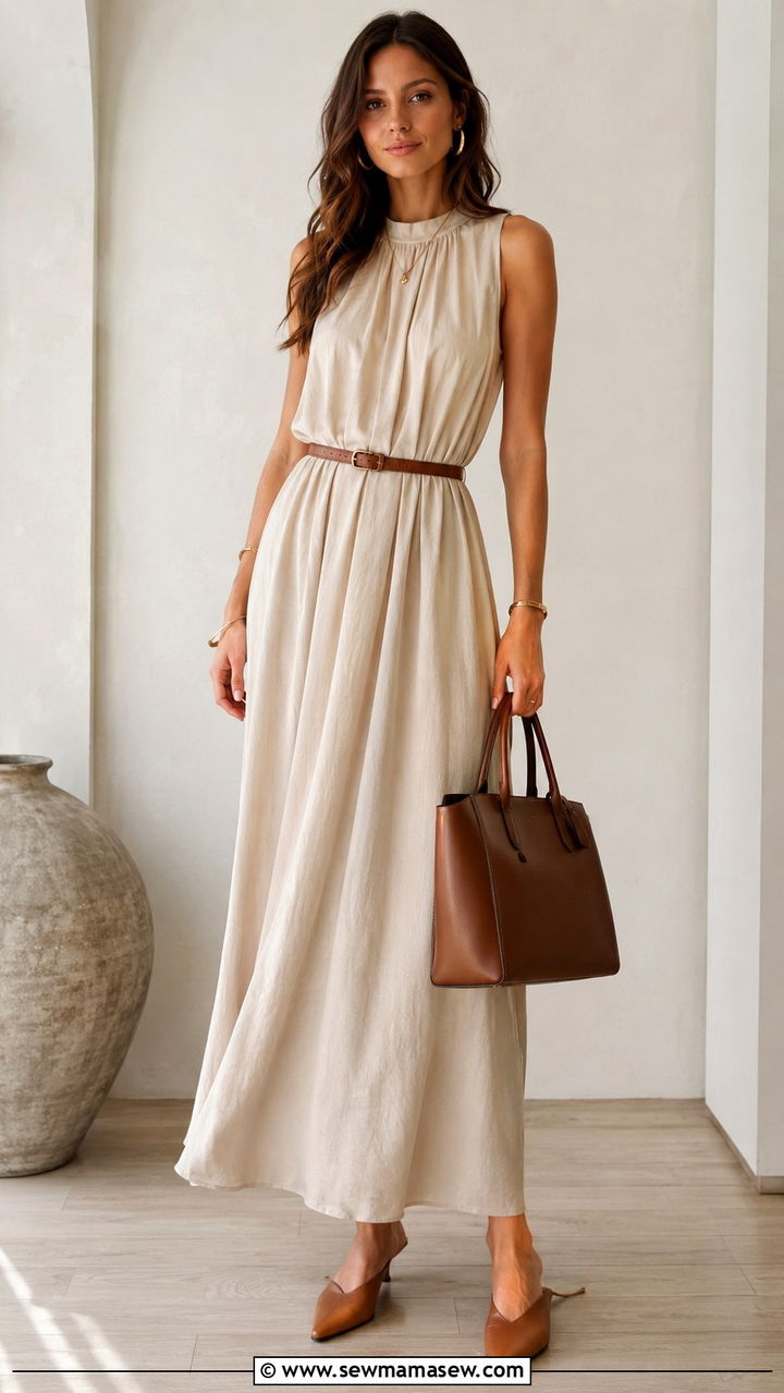 Striped Boho Maxi Dress With Espadrilles - 25 Boho outfit ideas with maxi dress