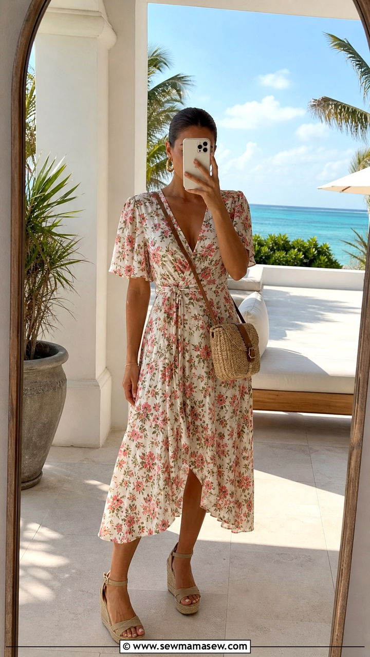 Striped Button Down Shirt With Denim Cutoff Shorts - 40 What to wear in Turks and Caicos