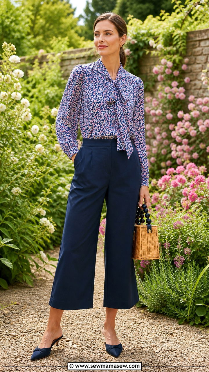 Striped Button Down With Bermuda Shorts - 40 Spring wardrobe ideas