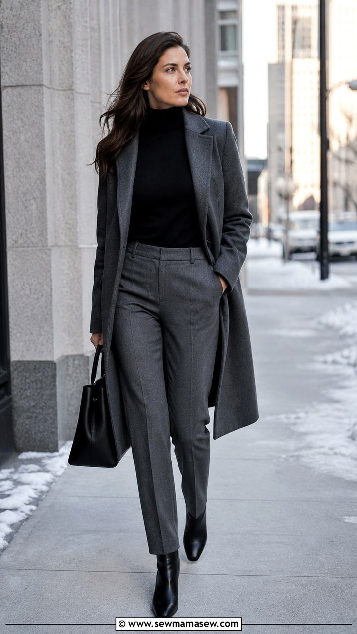 Striped Button Down With Navy Suit - 40 Lawyer outfit ideas