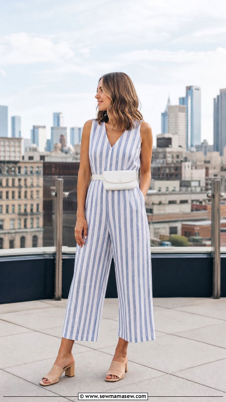 Striped Jumpsuit Outfit July - 35 July outfits for women