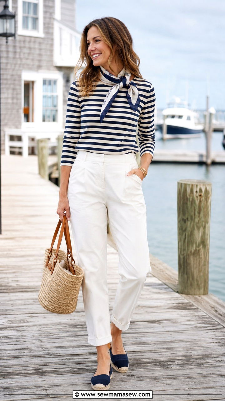 Striped Shirt And Chinos Outfit - 30 May Mother's Day outfit ideas