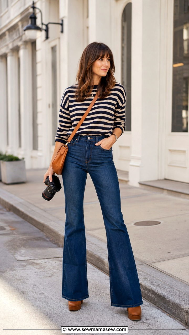 Striped Sweater Photographer Outfit - 25 Photographer outfit ideas for work