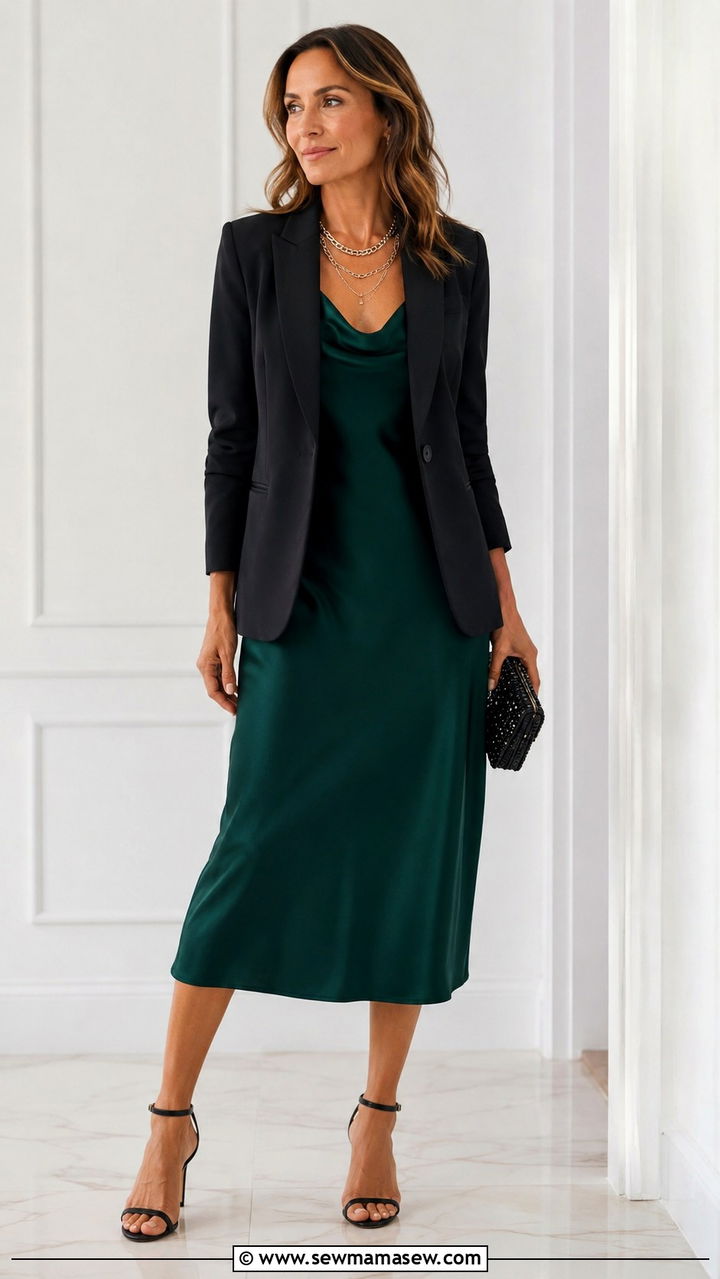 Striped Tee With Blazer Outfit Over 40 - 30 Trendy outfit ideas for women over 40