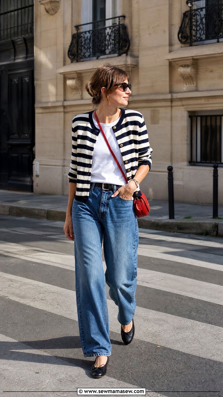 Striped cardigan outfit - 25 chic cardigan outfit ideas