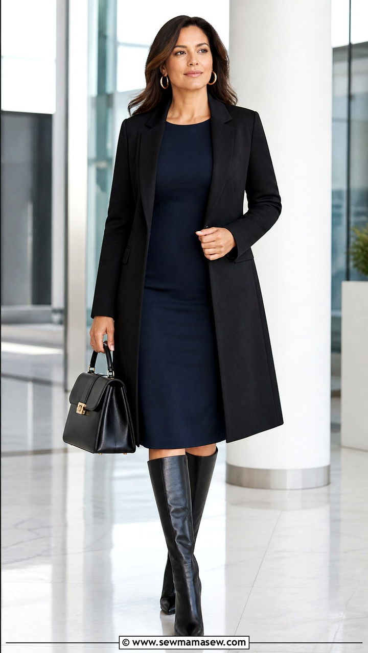 Structured Ponte Dress Outfit for Belly Fat - 20 Dresses to hide belly fat