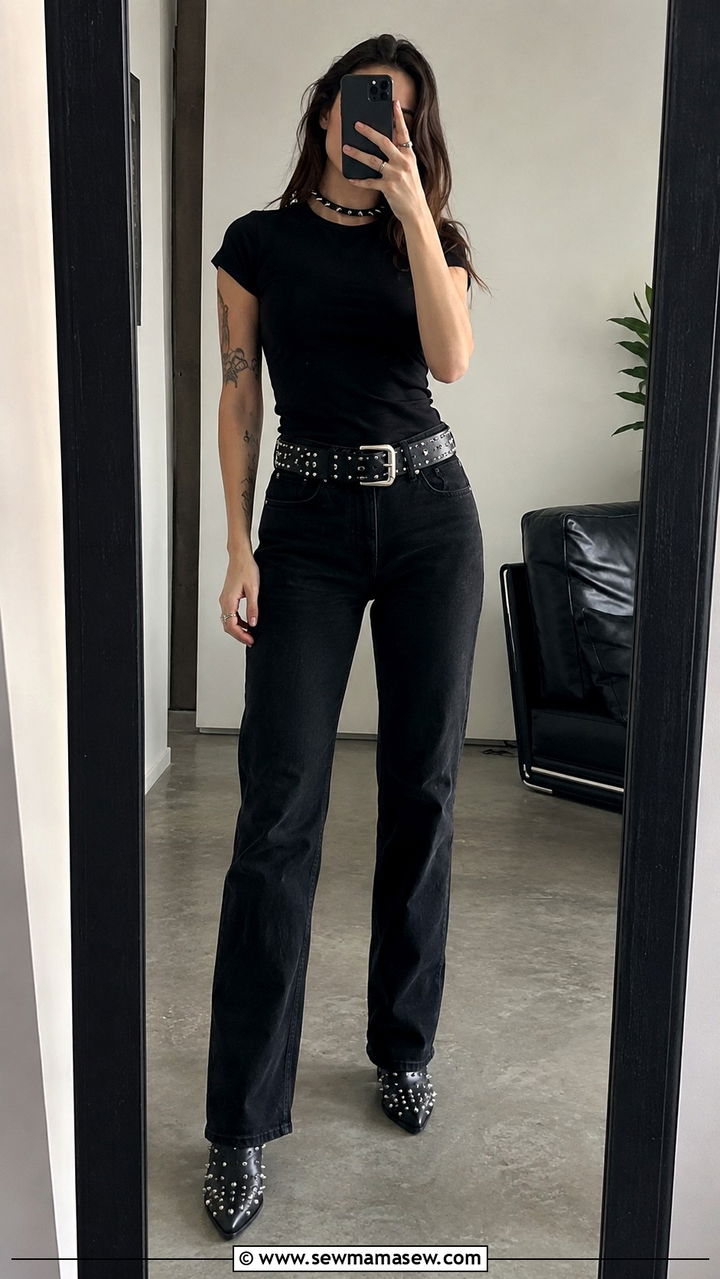 Studded Accessories Outfit - 30 edgy outfit ideas for women