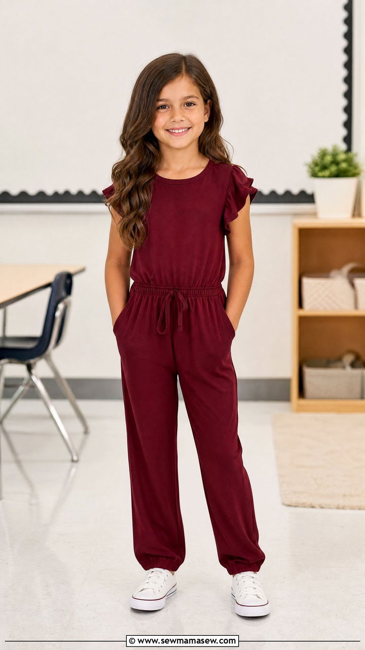Stylish Jumpsuit With Casual Sneakers - 30 Elementary school picture day outfit ideas