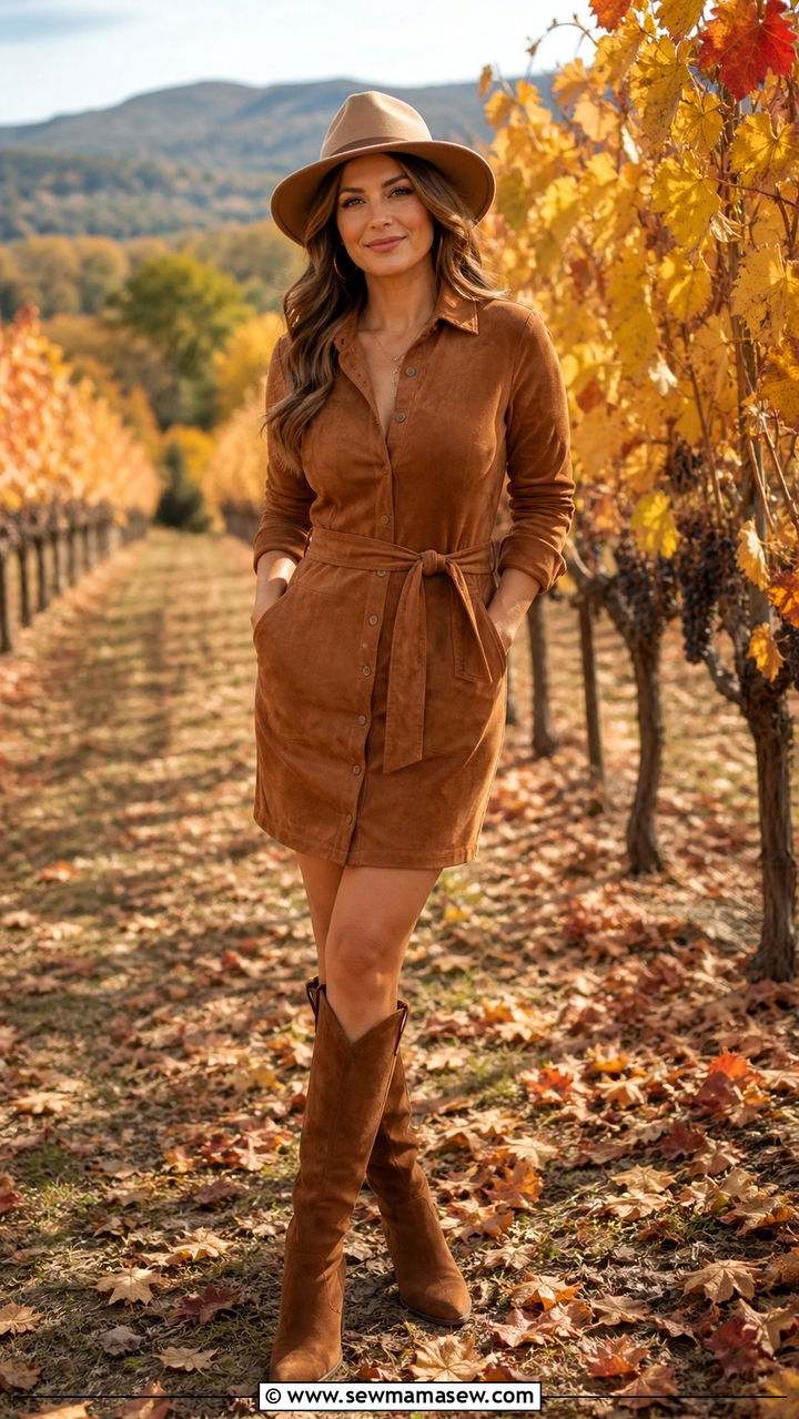 Suede Dress For 40th Birthday - 40 Birthday outfits for women