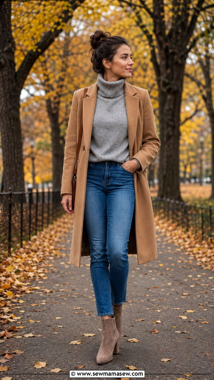 Suede Heeled Boots With Cigarette Jeans Outfit - 30 Heels outfit ideas with jeans