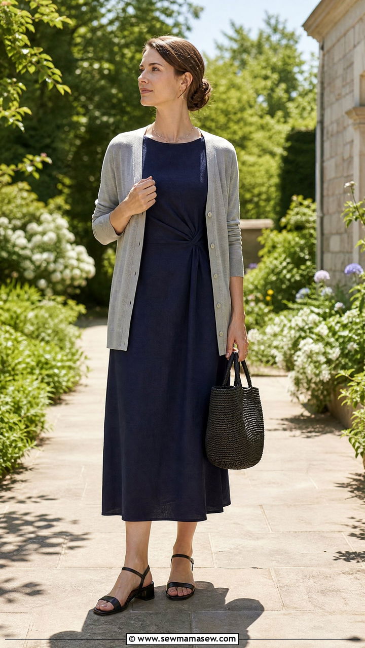 Summer funeral outfit with linen blend - 35 Funeral outfit ideas for women