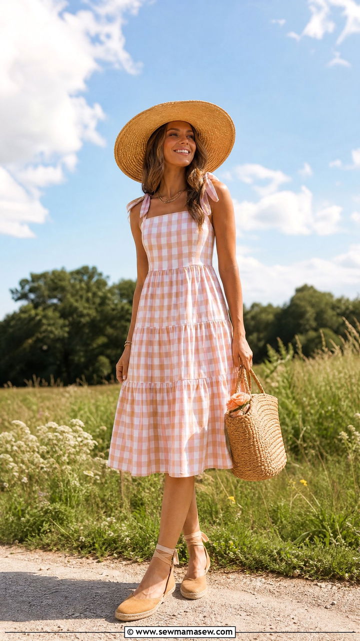 Sundress With Espadrilles And Straw Hat - 30 First warm day outfits