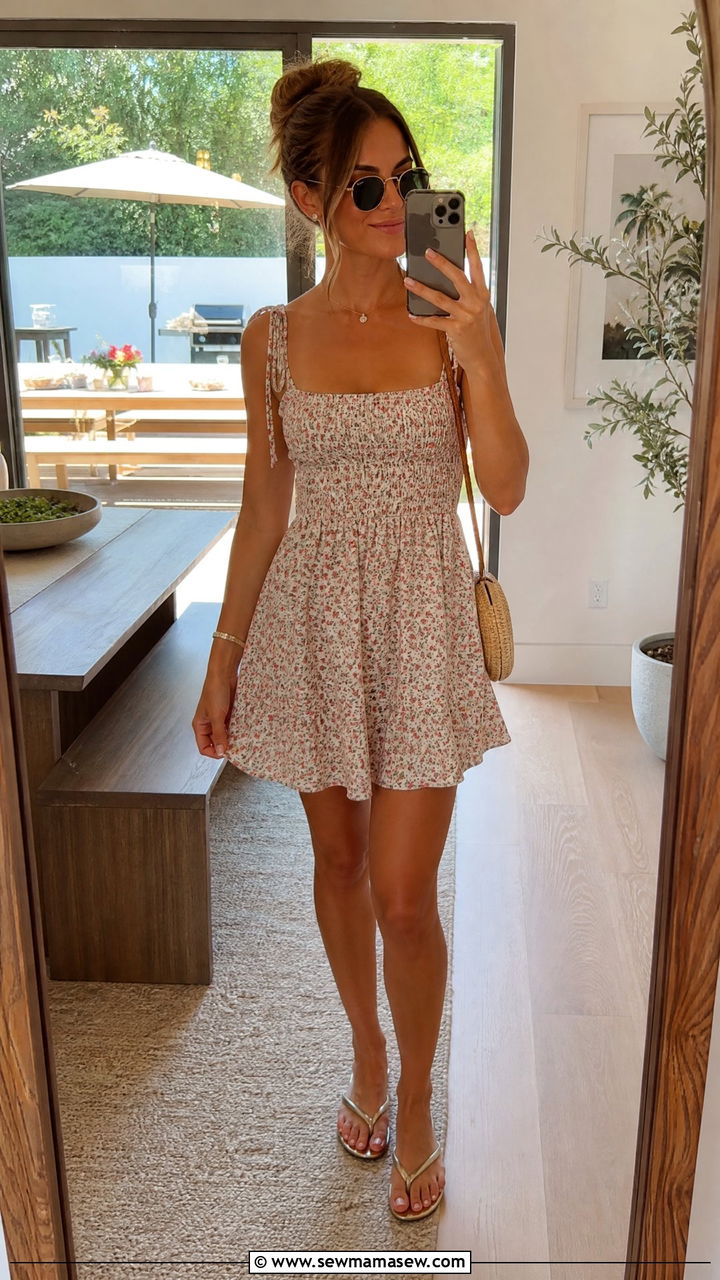 Sundress and Flip Flops - 30 Summer BBQ outfits