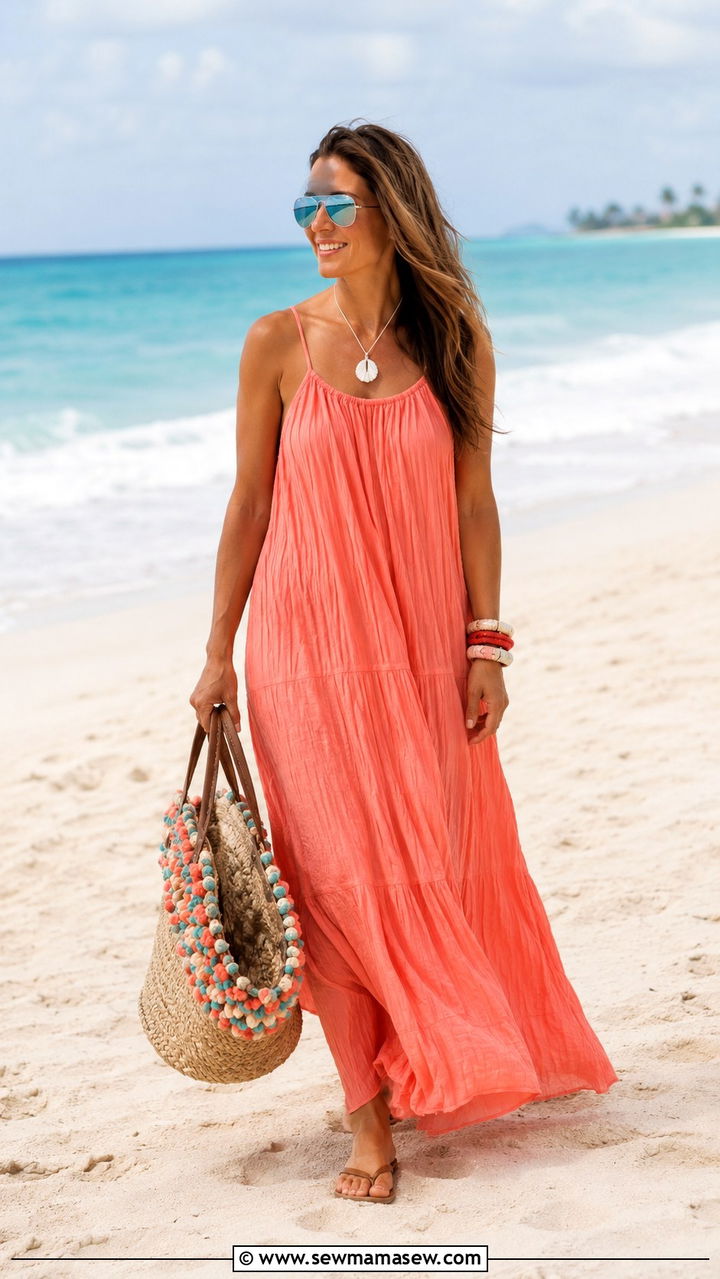 Sundress with straw tote bag - 30 How to style a sundress