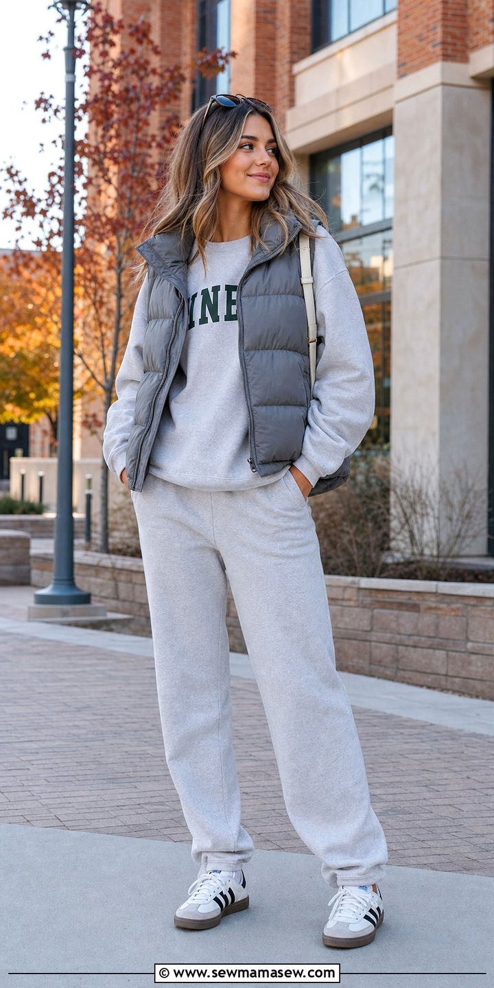 Sweat Set with Sneakers - 35 back to school outfits inspo