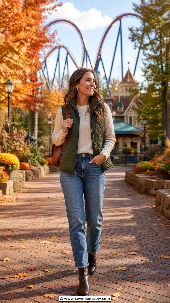 Sweater And Jeans For Busch Gardens In Fall - 25 Busch Gardens outfit ideas