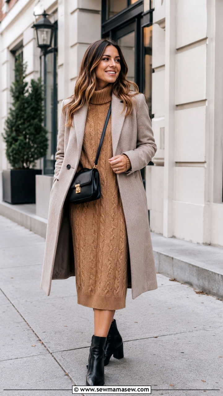 Sweater Dress With Ankle Boots Outfit - 30 Loungewear outfit ideas errands