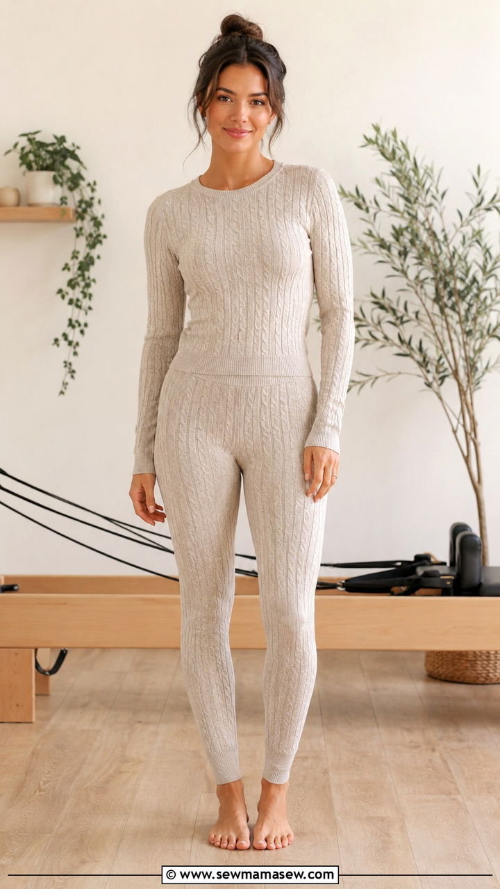 Sweater Knit Pilates Set - 30 Pilates outfit ideas 2026