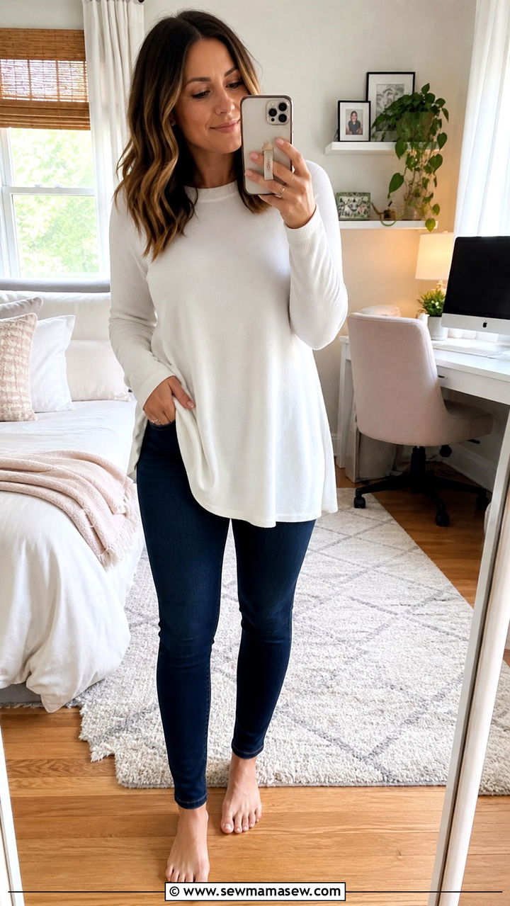 Sweater Vest Layered Over Collared Shirt For Video Calls - 40 Work from home outfit ideas