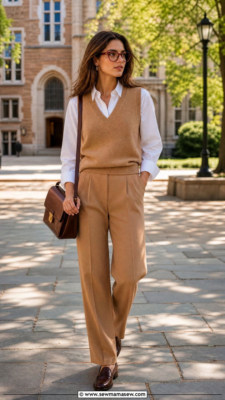Sweater Vest and Trouser Matching Set Outfit - 35 matching set outfits inspo
