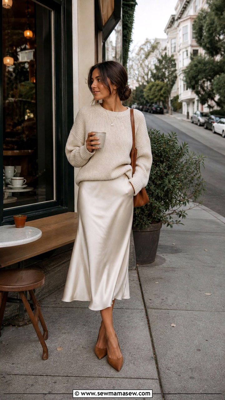 Sweater With Midi Skirt San Francisco - 40 San Francisco outfit ideas
