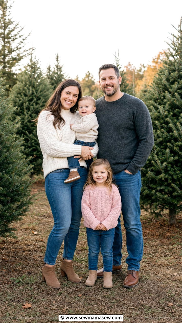 Sweater and Jeans Family Photo Outfits - 25 family photo outfits Pinterest