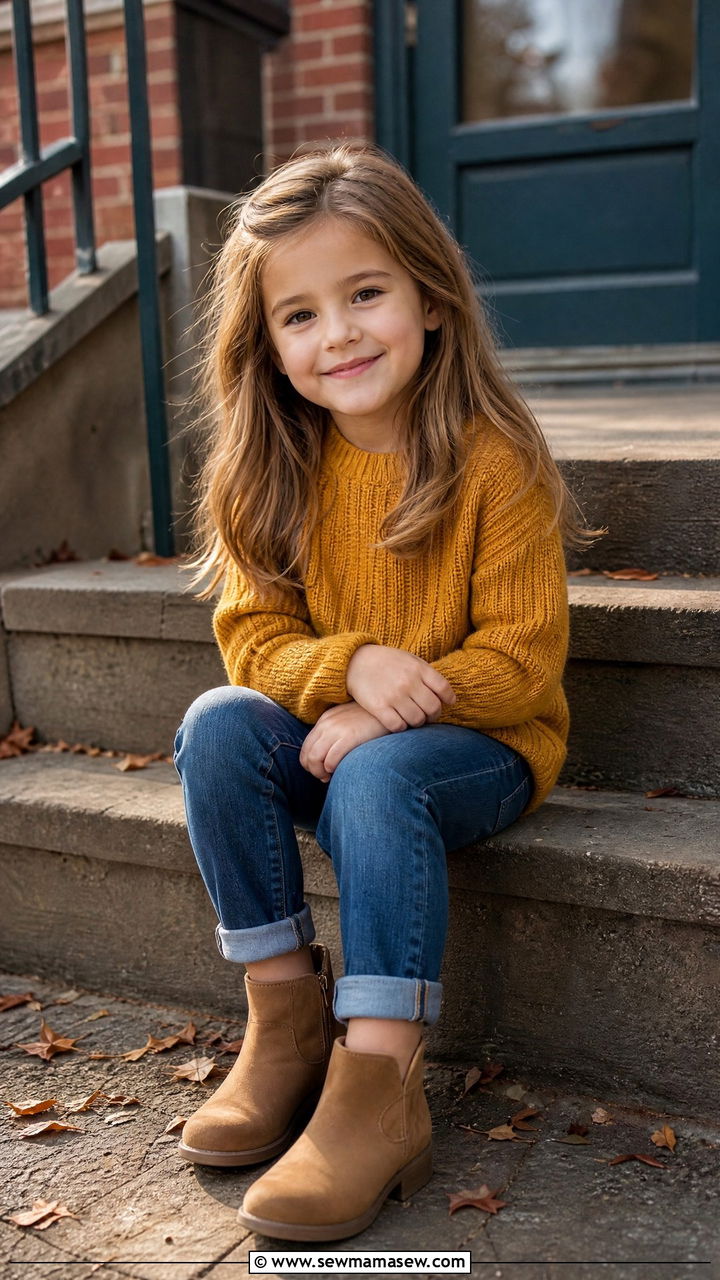 Sweater and Jeans Kindergarten Outfit - 25 Kindergarten outfit ideas