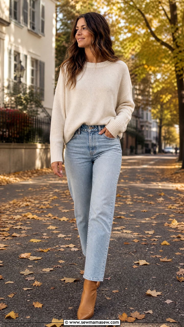 Sweater and straight leg jeans Lucerne - 35 Lucerne outfit ideas
