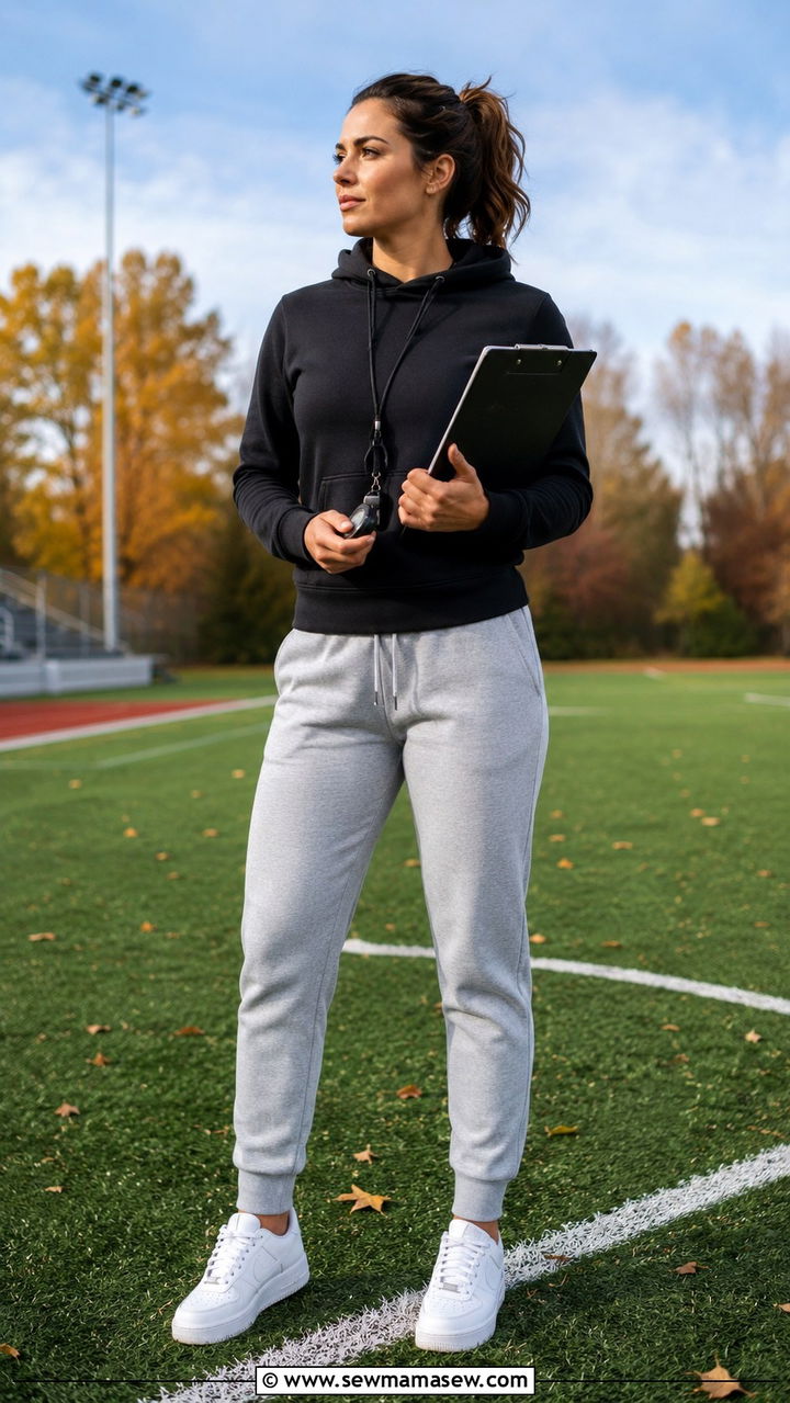 Sweatpants and Hoodie Combo - 25 PE teacher outfit ideas