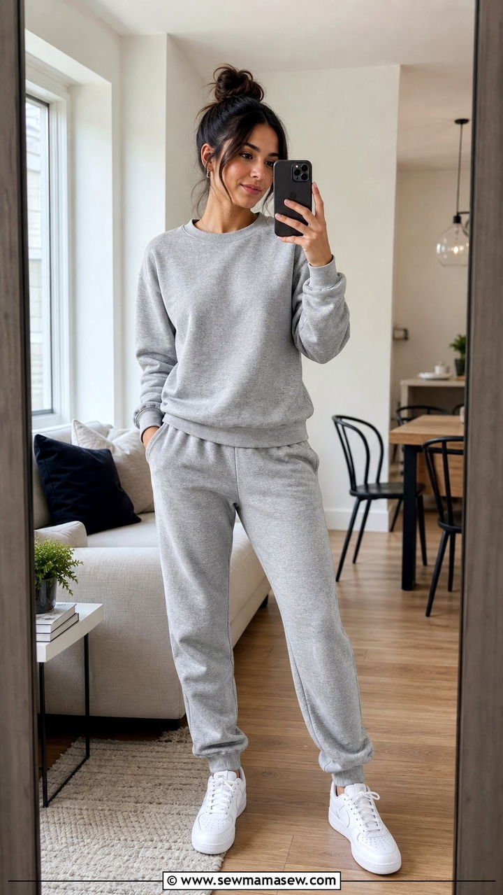 Sweatshirt And Sweatpants Classic Set - 35 casual matching set outfits
