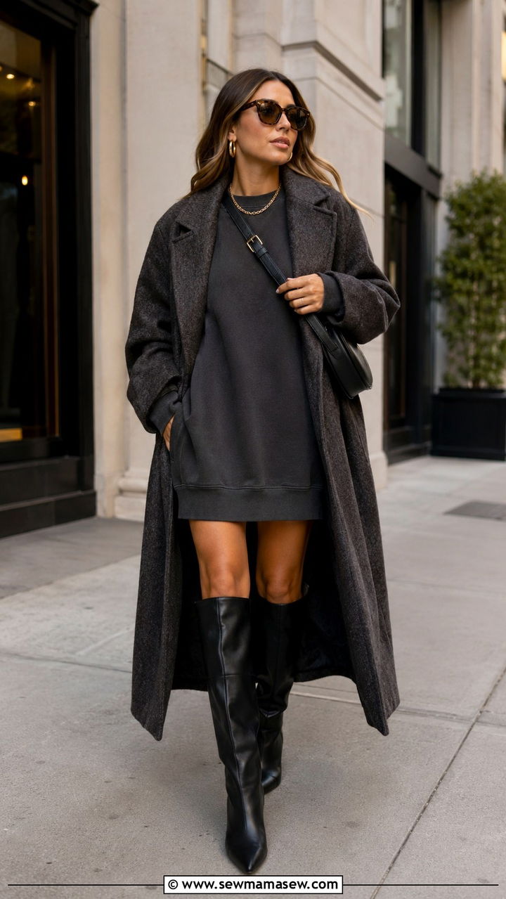 Sweatshirt Dress Outfit - 30 How to style a sweatshirt
