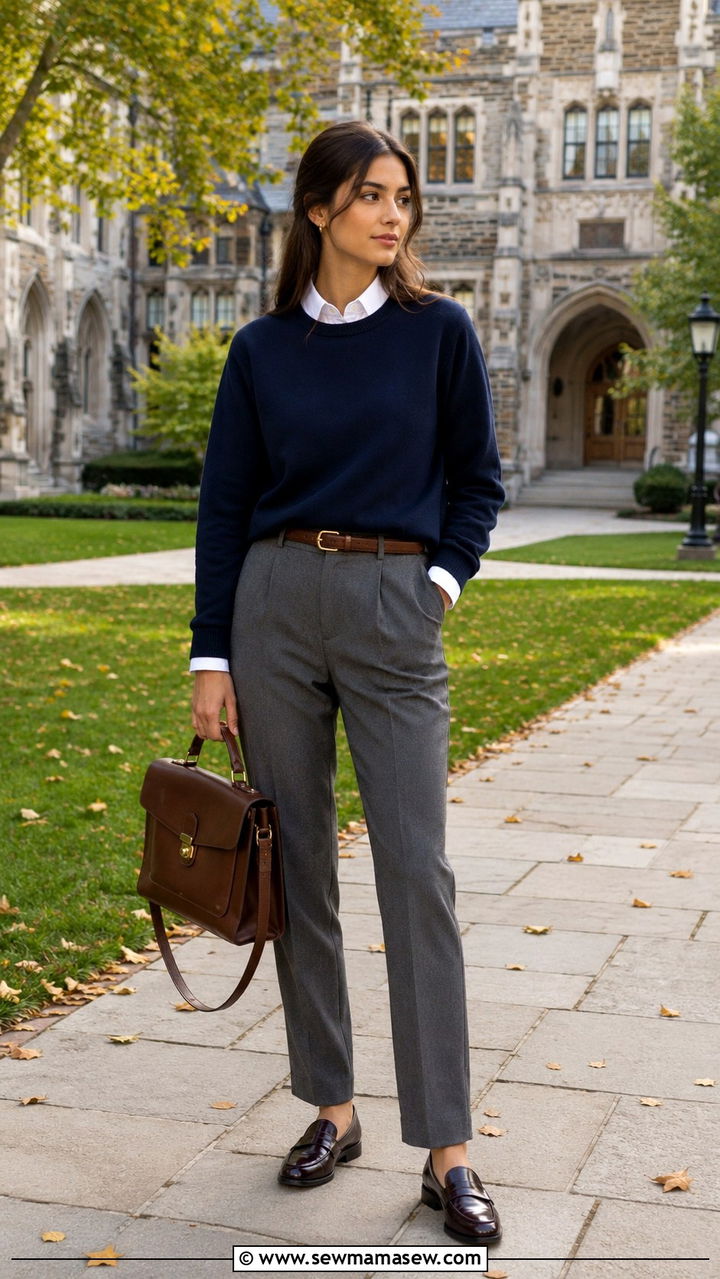 Sweatshirt Layered Over a Collared Shirt Outfit - 30 How to style a sweatshirt