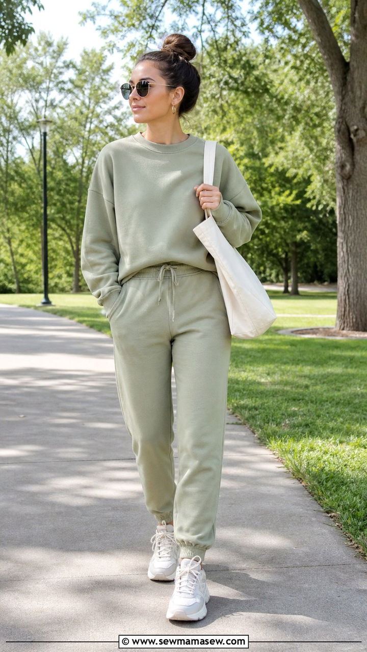 Sweatsuit Set Mom Outfit - 40 Stylish outfits for moms